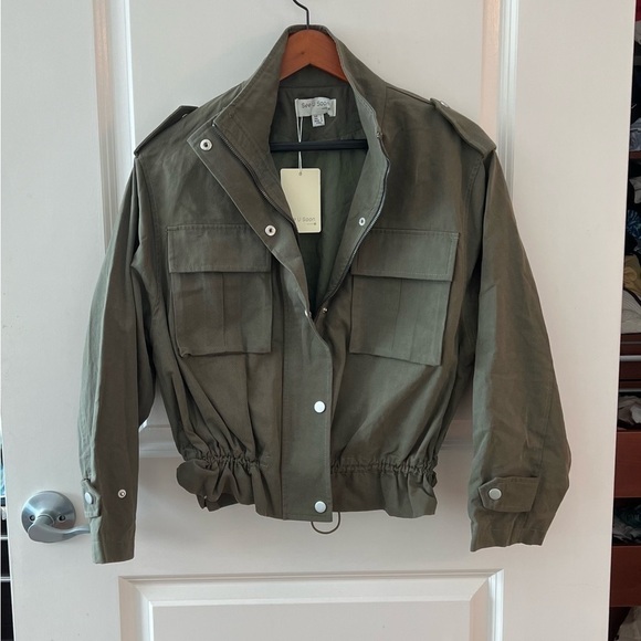 See U Soon Olive Green Lightweight Jacket Size Small NWT - Picture 1 of 16